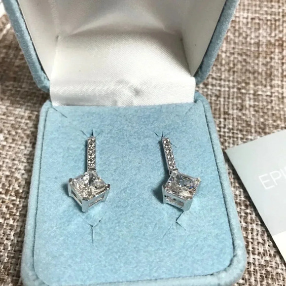 Epiphany QVC Jewelry - QVC Diamonique Epiphany 925 Sterling Silver Leverback Earrings